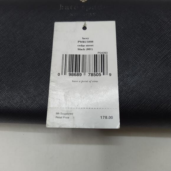 Kate Spade New York Black Leather Zip Around Credit Card Wallet - $178 - Picture 12 of 16